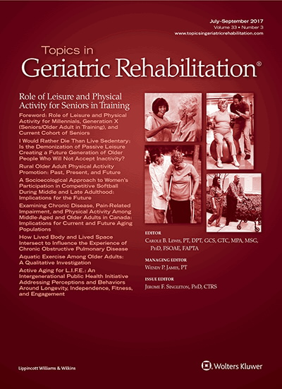 Topics in Geriatric Rehabilitation