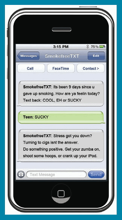 The SmokefreeTXT pro... - Click to enlarge in new window
