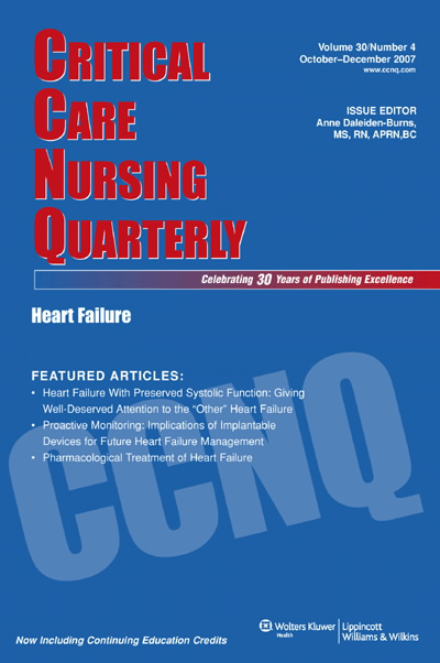 Critical Care Nursing Quarterly  