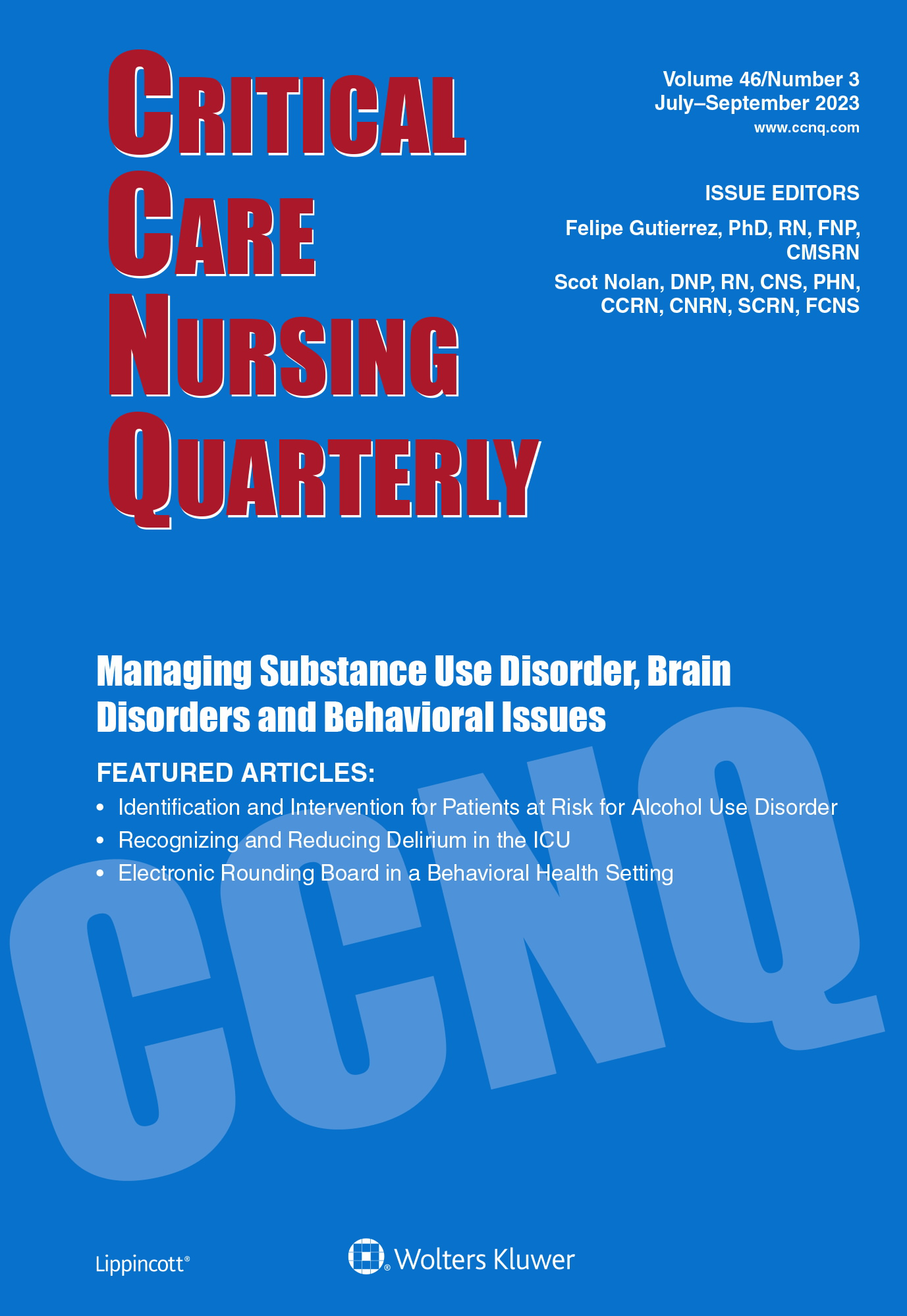 Critical Care Nursing Quarterly  