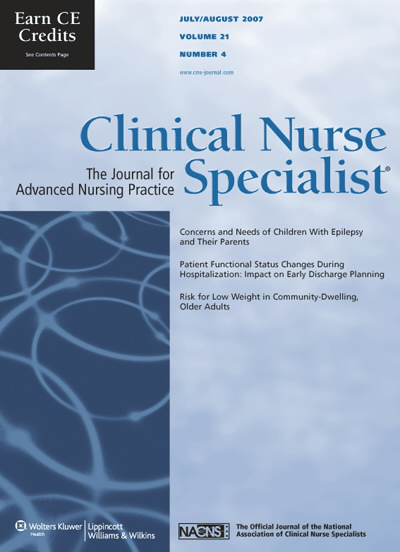 Clinical Nurse Specialist: The Journal for Advanced Nursing Practice