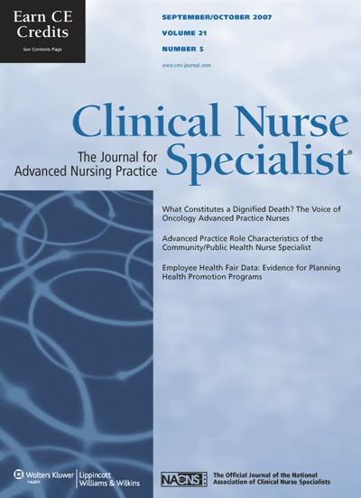 Clinical Nurse Specialist: The Journal for Advanced Nursing Practice