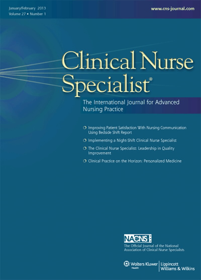 Clinical Nurse Specialist: The Journal for Advanced Nursing Practice