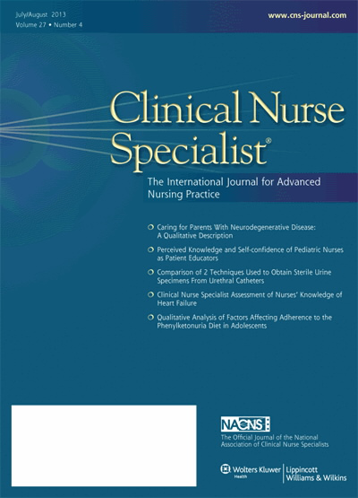 Clinical Nurse Specialist: The Journal for Advanced Nursing Practice