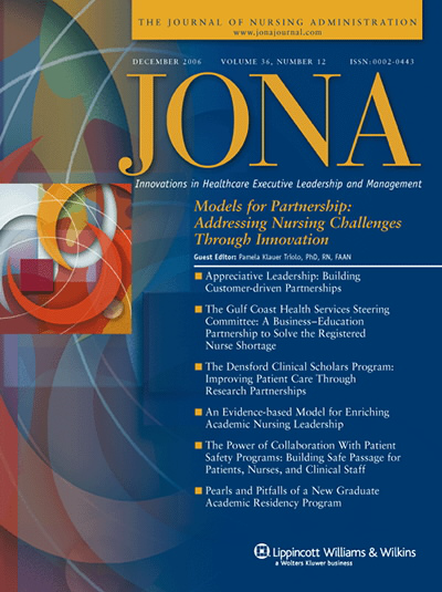 JONA: Journal of Nursing Administration