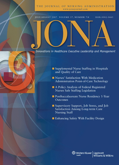 JONA: Journal of Nursing Administration