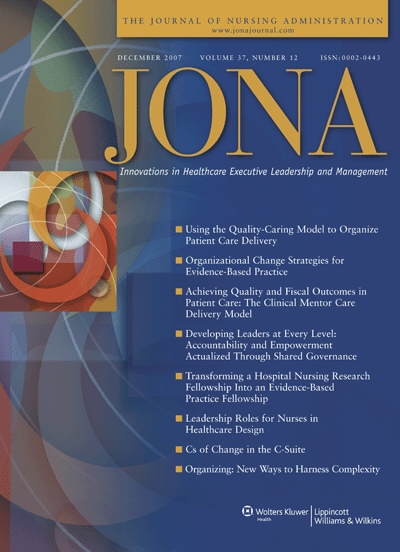 JONA: Journal of Nursing Administration