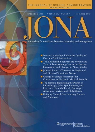 JONA: Journal of Nursing Administration