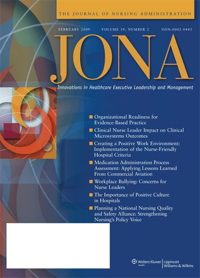 JONA: Journal of Nursing Administration