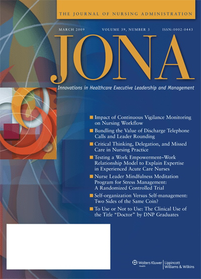 JONA: Journal of Nursing Administration