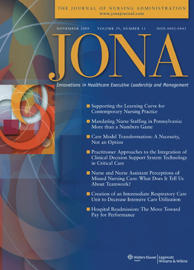 JONA: Journal of Nursing Administration