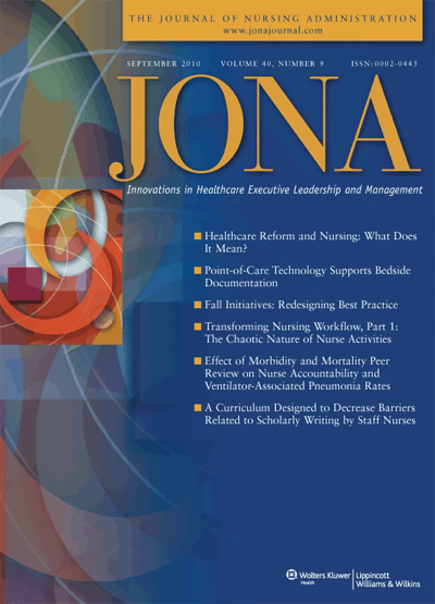 JONA: Journal of Nursing Administration