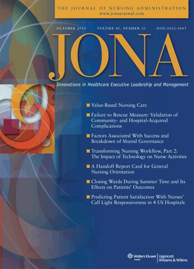 JONA: Journal of Nursing Administration