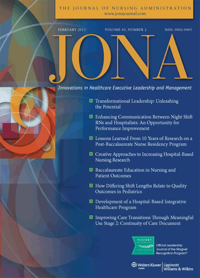 JONA: Journal of Nursing Administration