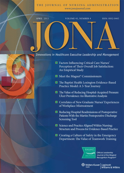 JONA: Journal of Nursing Administration