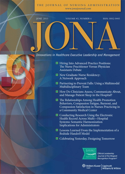 JONA: Journal of Nursing Administration