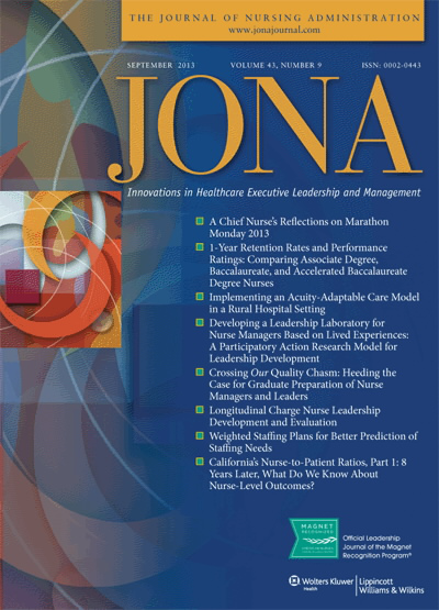 JONA: Journal of Nursing Administration