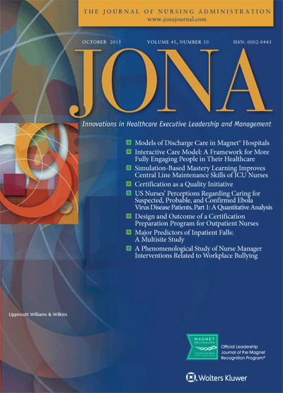 JONA: Journal of Nursing Administration