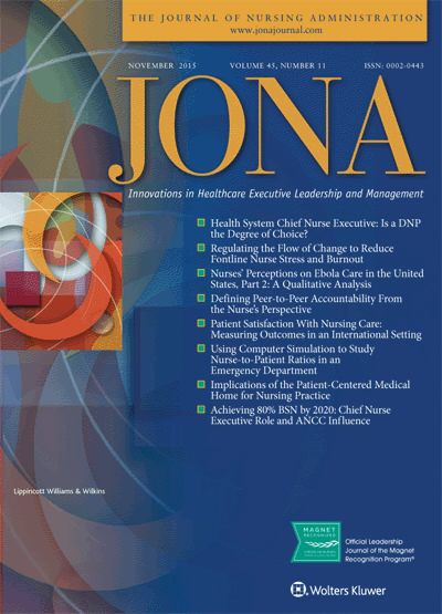 JONA: Journal of Nursing Administration