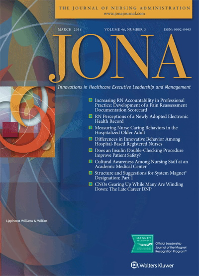 JONA: Journal of Nursing Administration