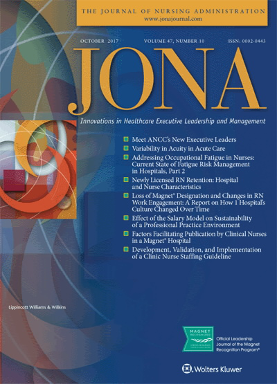 JONA: Journal of Nursing Administration