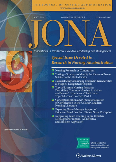 JONA: Journal of Nursing Administration