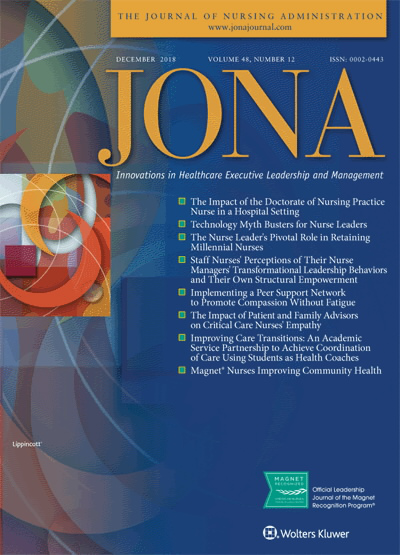 JONA: Journal of Nursing Administration