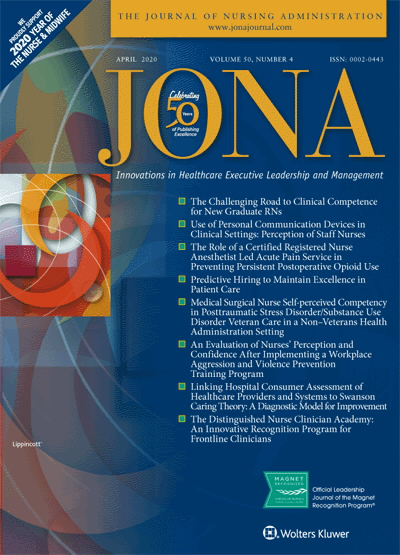 JONA: Journal of Nursing Administration