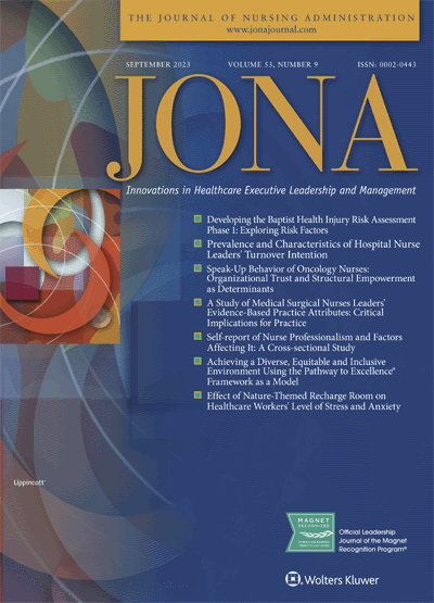 JONA: Journal of Nursing Administration