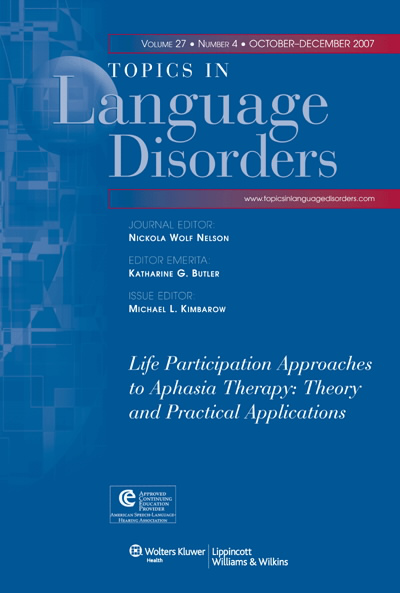 Topics in Language Disorders