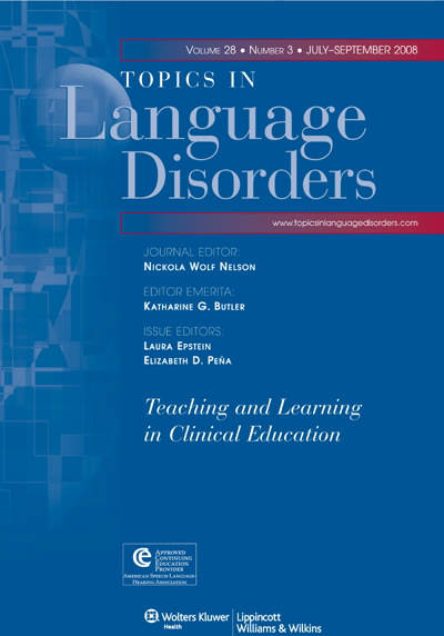 Topics in Language Disorders