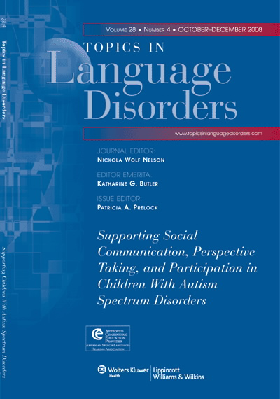 Topics in Language Disorders