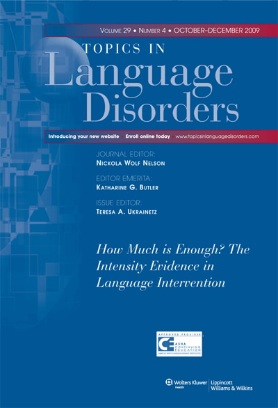 Topics in Language Disorders