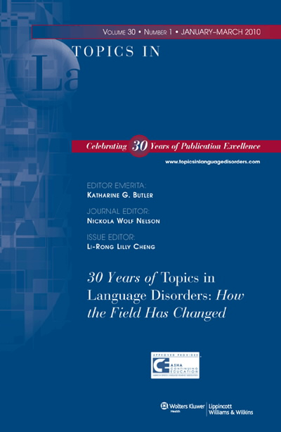 Topics in Language Disorders