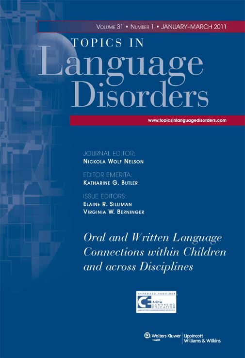 Topics in Language Disorders