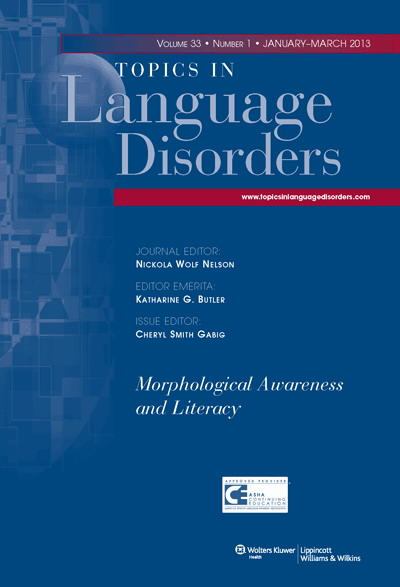 Topics in Language Disorders