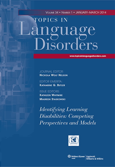 Topics in Language Disorders