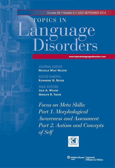 Topics in Language Disorders