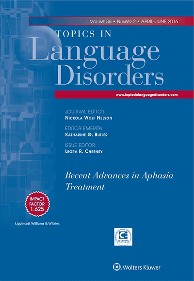 Topics in Language Disorders