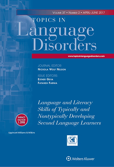 Topics in Language Disorders