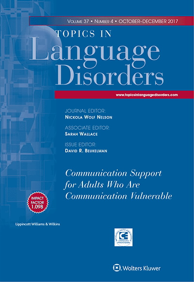 Topics in Language Disorders