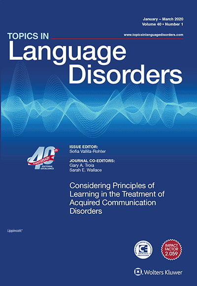 Topics in Language Disorders