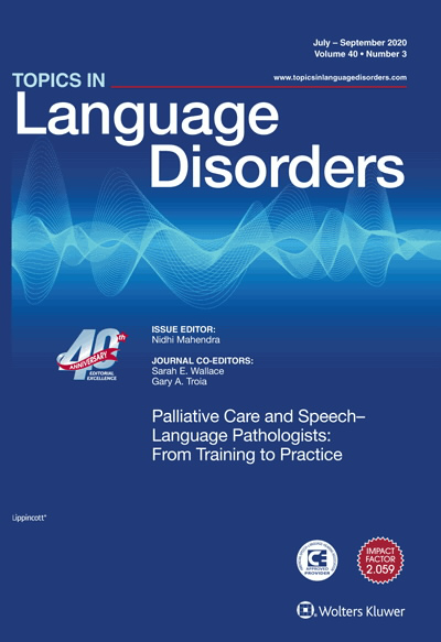 Topics in Language Disorders