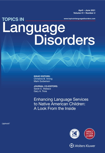 Topics in Language Disorders