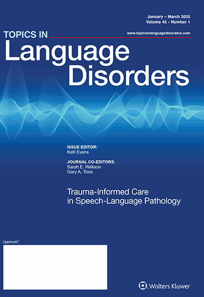 Topics in Language Disorders