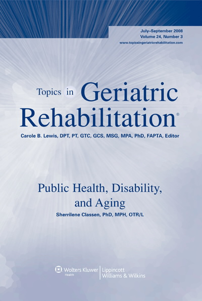 Topics in Geriatric Rehabilitation