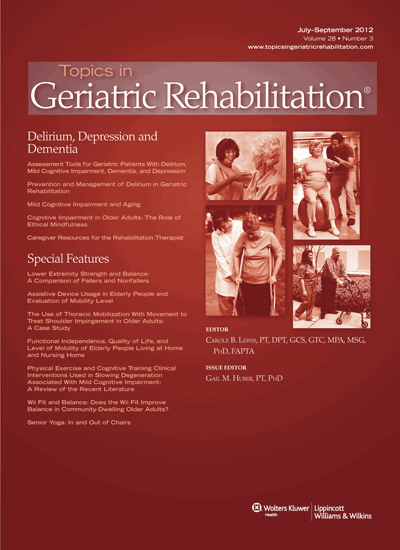 Topics in Geriatric Rehabilitation