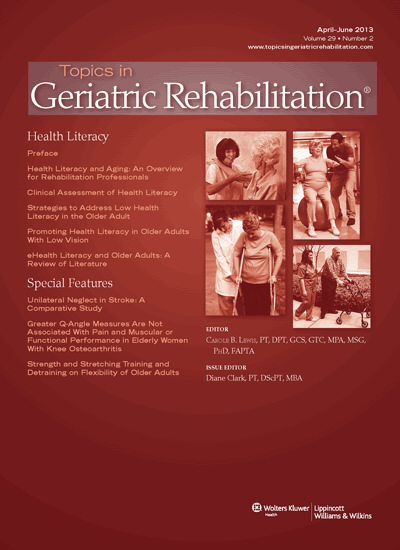 Topics in Geriatric Rehabilitation