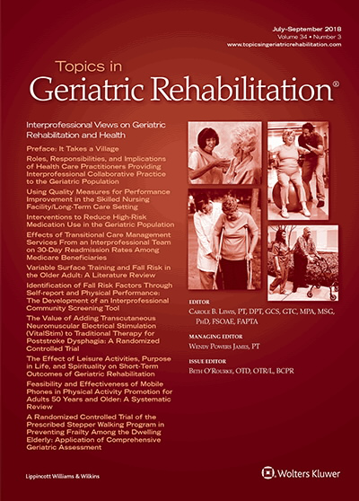 Topics in Geriatric Rehabilitation