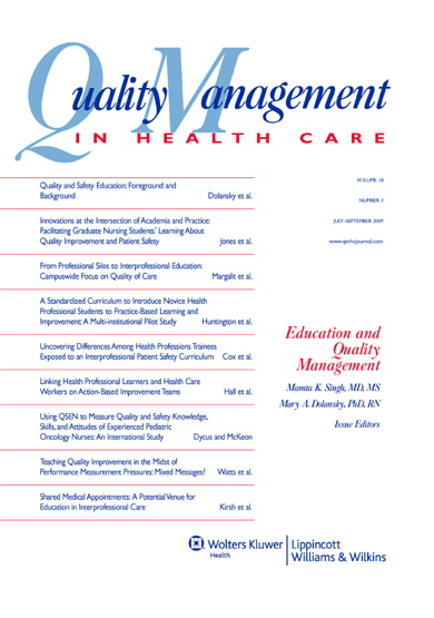 Quality Management in Health Care